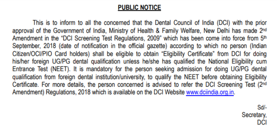 Dental council of India